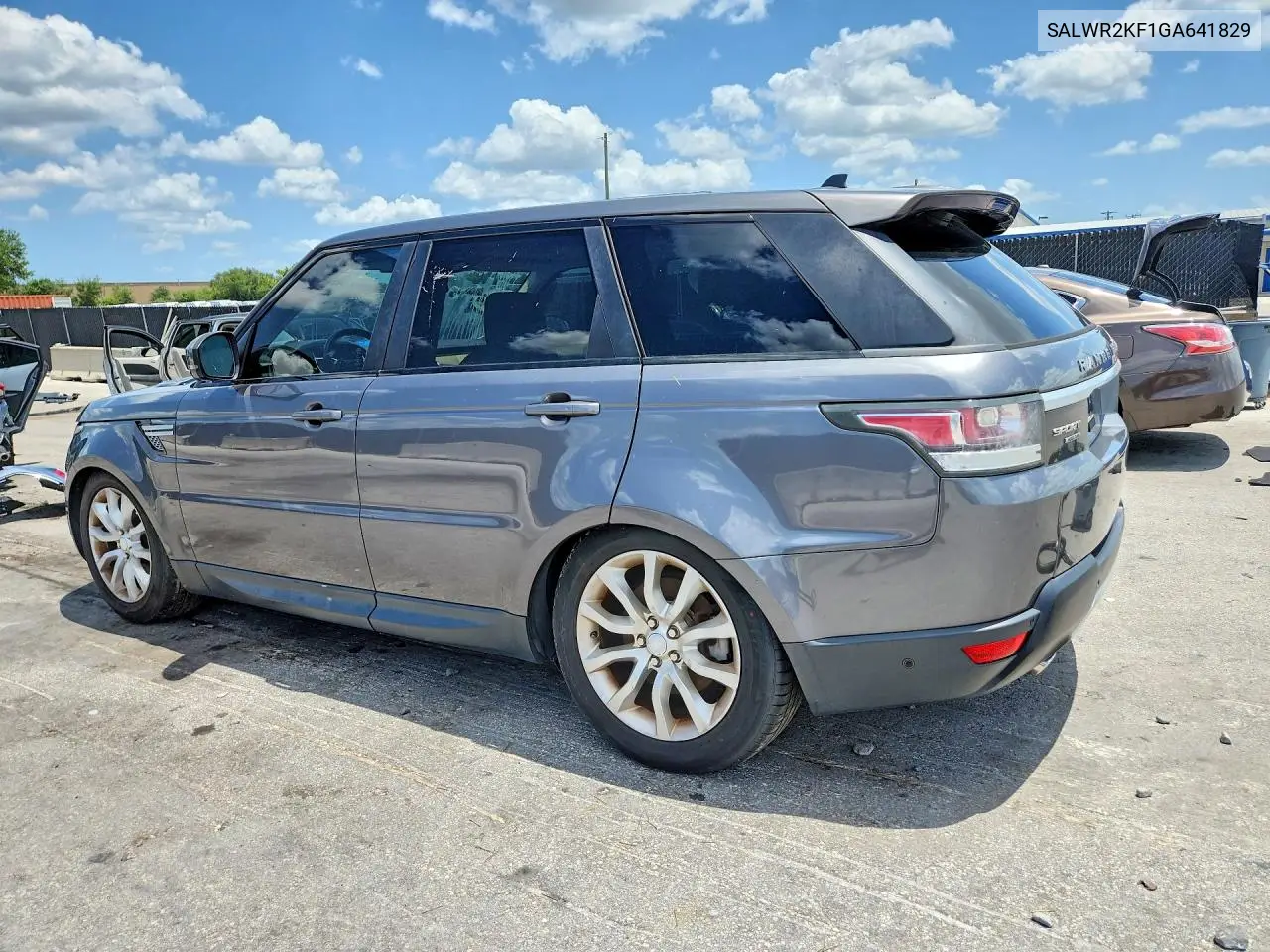 2016 Land Rover Range Rover Sport Hse VIN: SALWR2KF1GA641829 Lot: 60914686