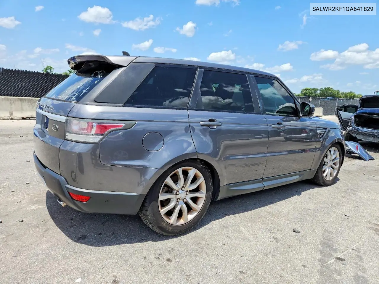2016 Land Rover Range Rover Sport Hse VIN: SALWR2KF1GA641829 Lot: 60914686