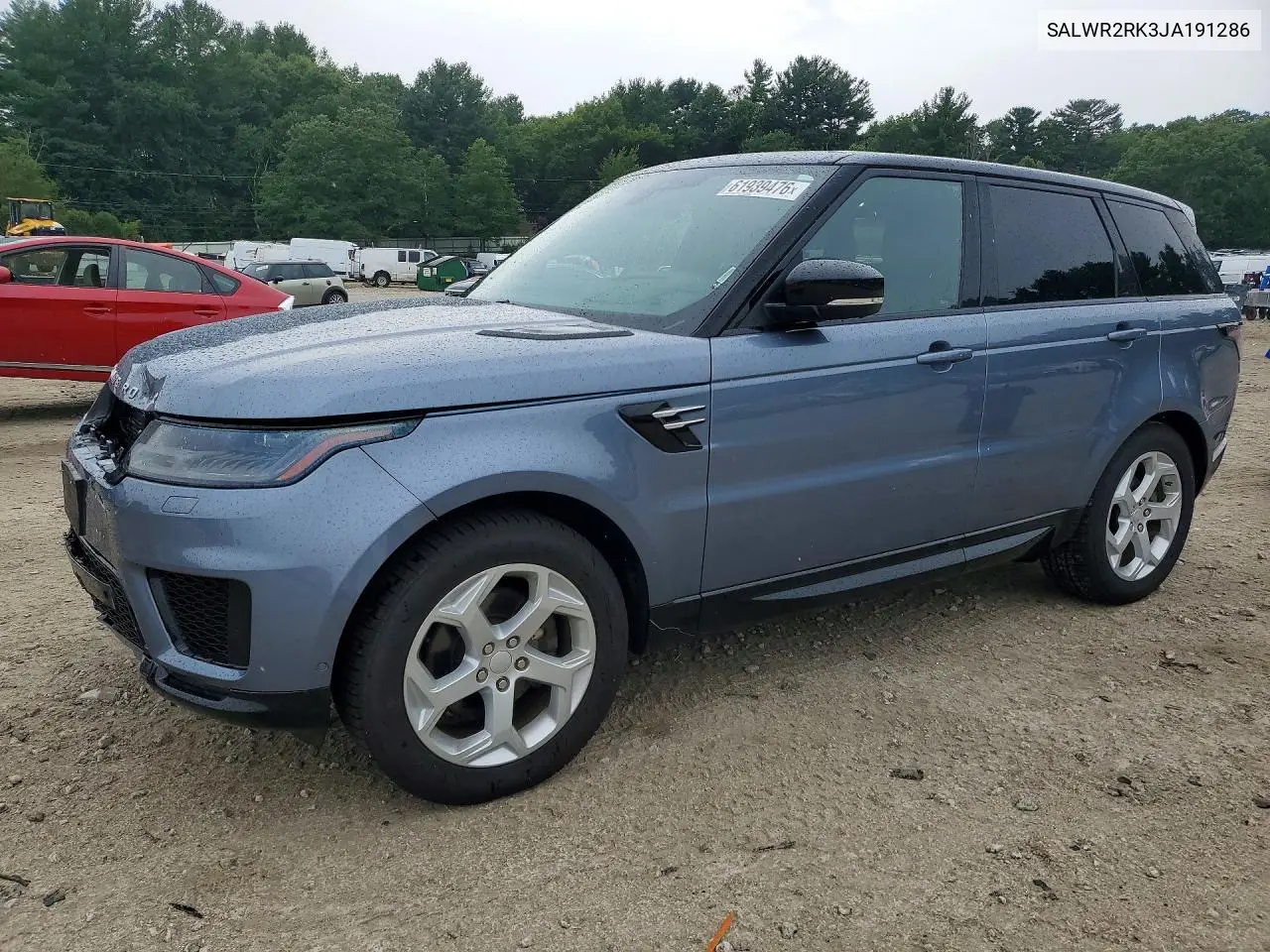 2018 Land Rover Range Rover Sport Hse VIN: SALWR2RK3JA191286 Lot: 61939476