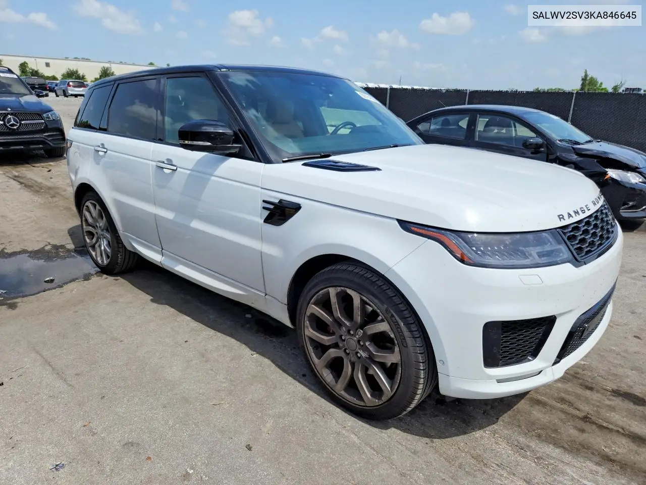 2019 Land Rover Range Rover Sport Hse Dynamic VIN: SALWV2SV3KA846645 Lot: 60764326
