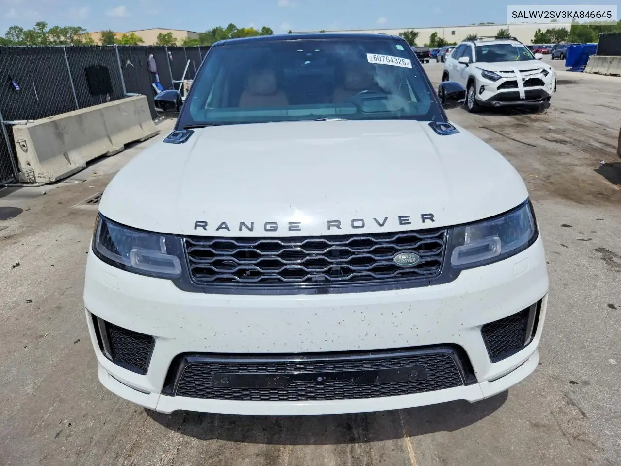 2019 Land Rover Range Rover Sport Hse Dynamic VIN: SALWV2SV3KA846645 Lot: 60764326