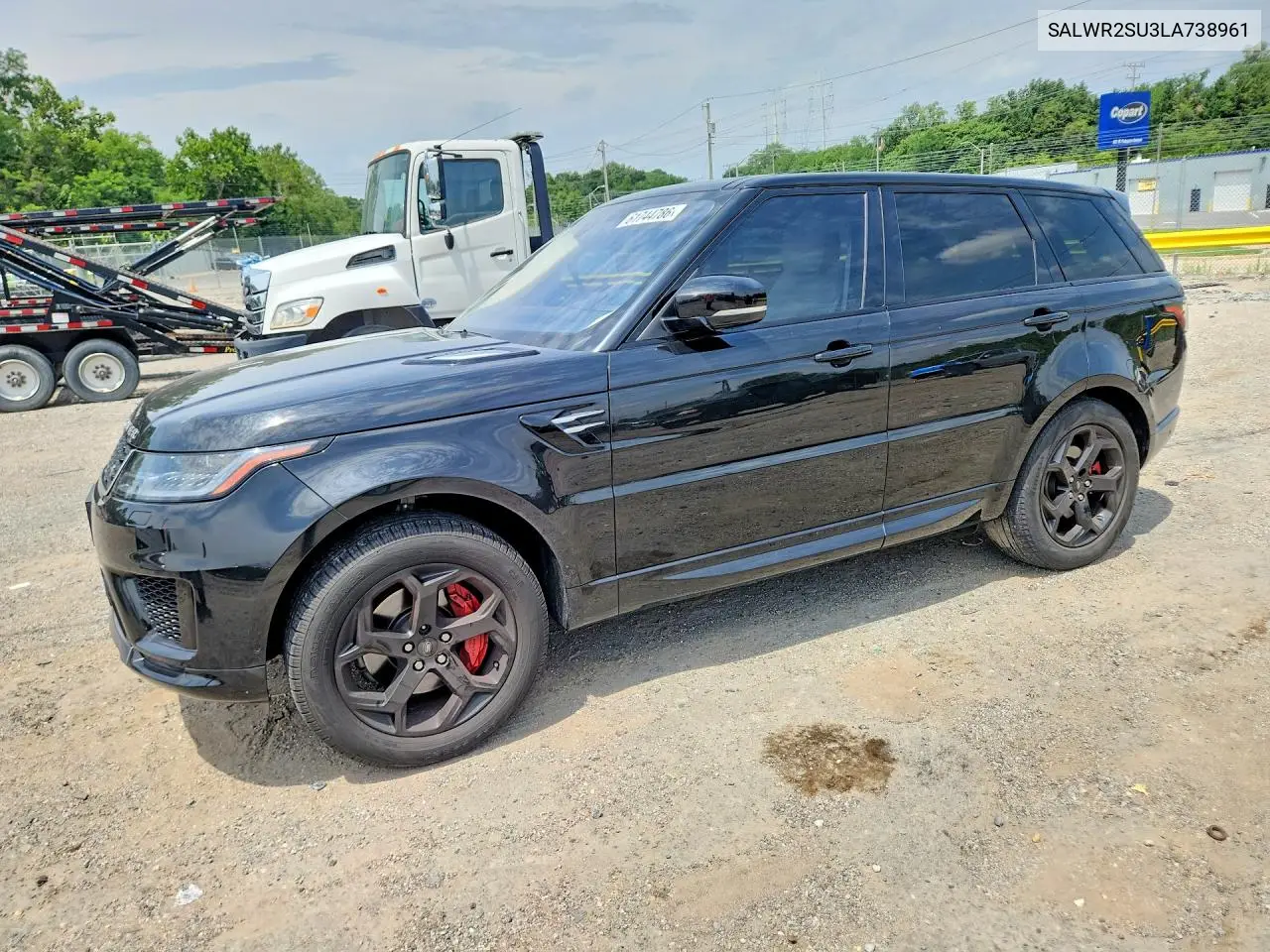 2020 Land Rover Range Rover Sport Hse VIN: SALWR2SU3LA738961 Lot: 61744786