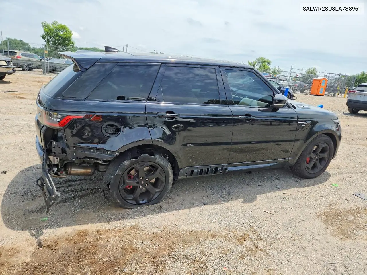 2020 Land Rover Range Rover Sport Hse VIN: SALWR2SU3LA738961 Lot: 61744786