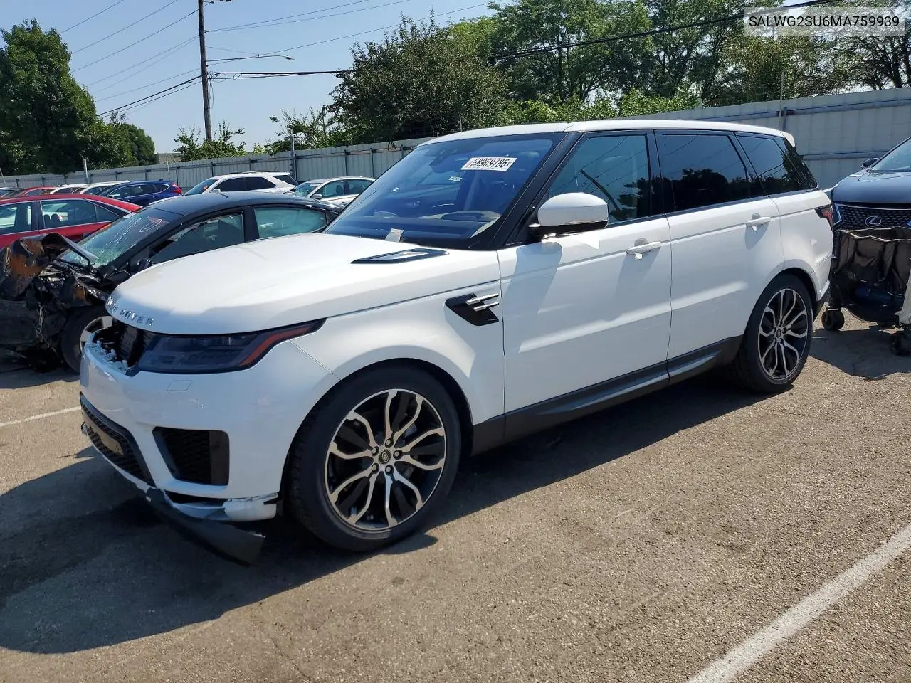 2021 Land Rover Range Rover Sport Se VIN: SALWG2SU6MA759939 Lot: 58969786