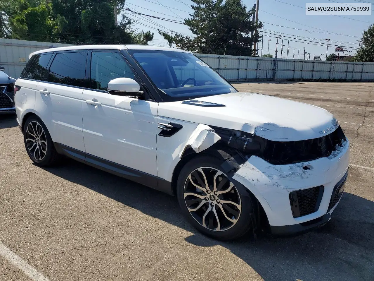 2021 Land Rover Range Rover Sport Se VIN: SALWG2SU6MA759939 Lot: 58969786