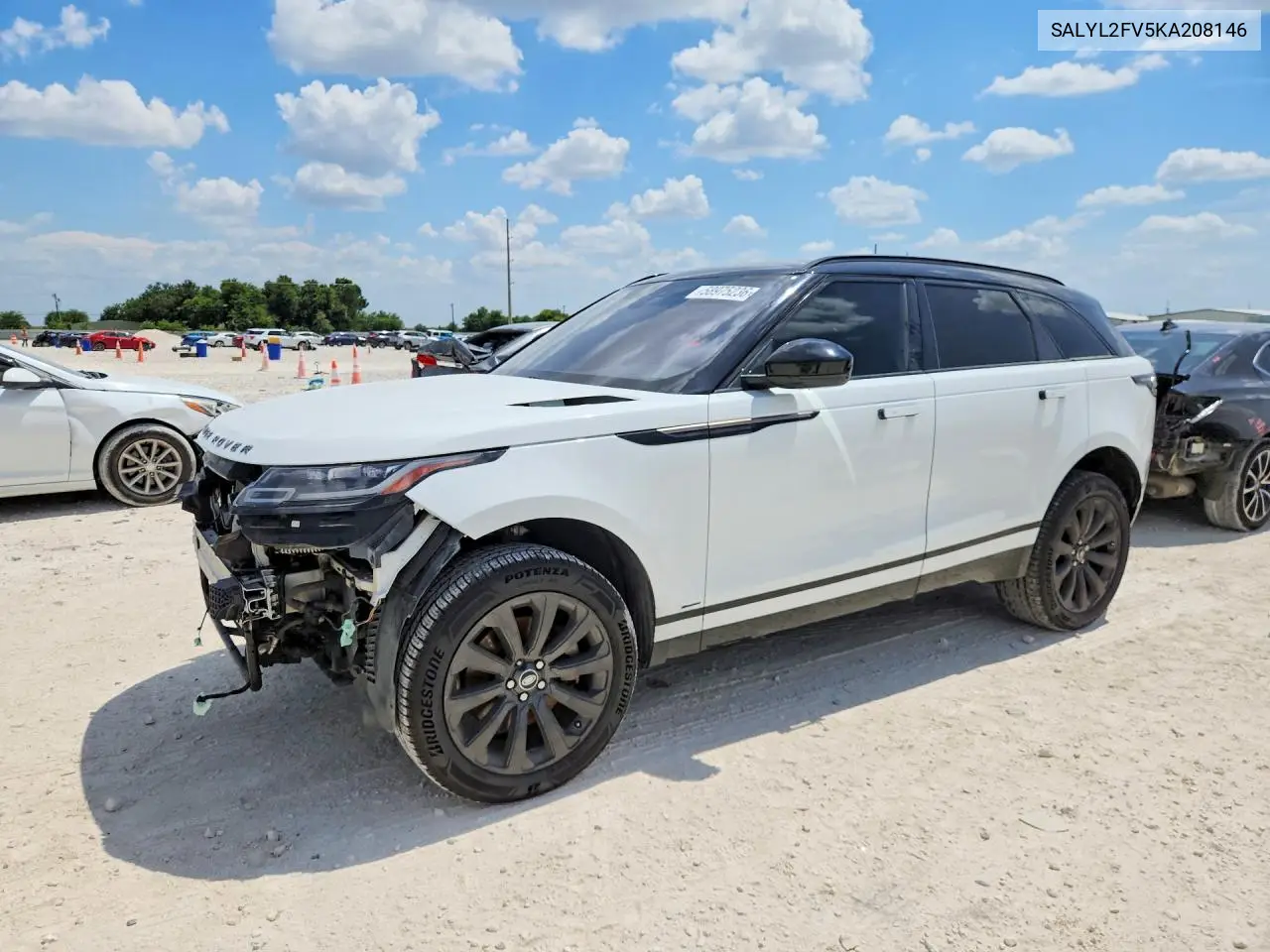 2019 Land Rover Range Rover Velar R-Dynamic Se VIN: SALYL2FV5KA208146 Lot: 58975236