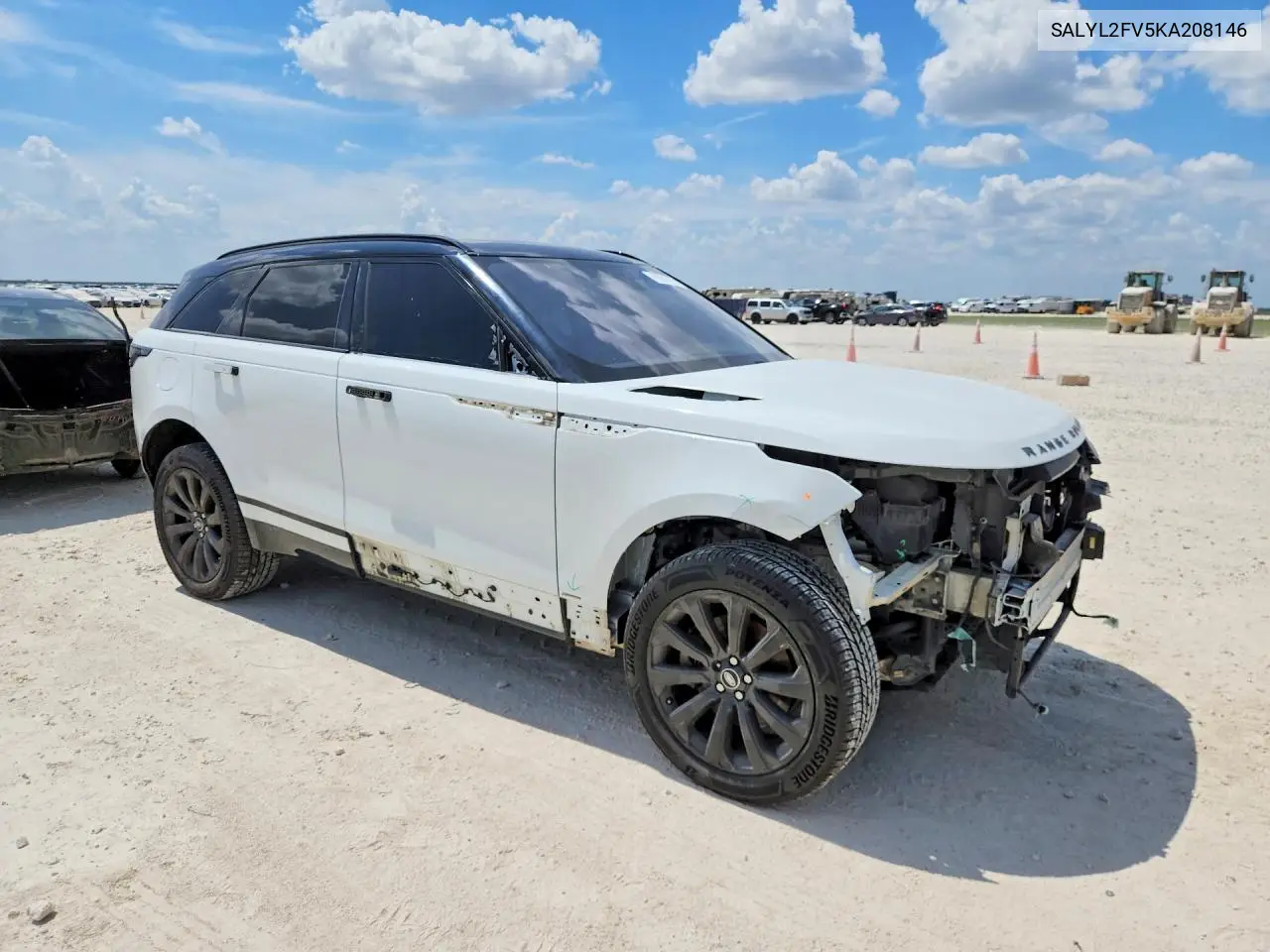 2019 Land Rover Range Rover Velar R-Dynamic Se VIN: SALYL2FV5KA208146 Lot: 58975236