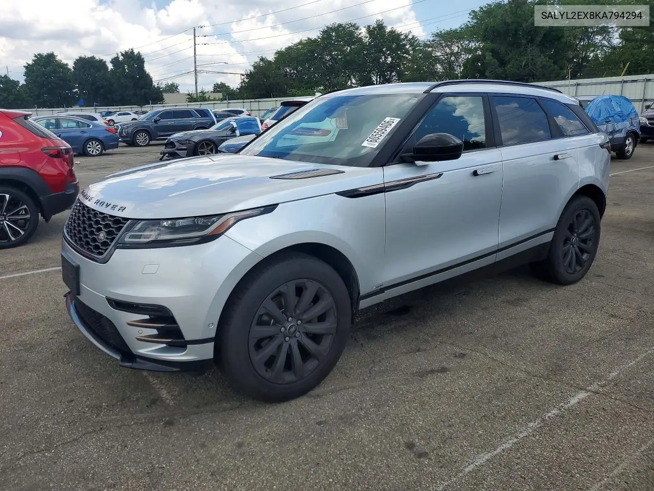 2019 Land Rover Range Rover Velar R-Dynamic Se VIN: SALYL2EX8KA794294 Lot: 60559406
