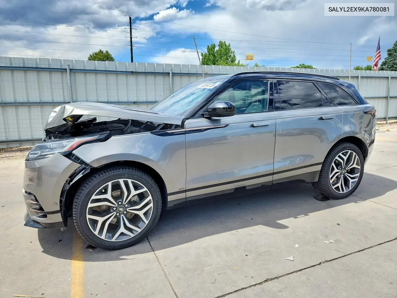 2019 Land Rover Range Rover Velar R-Dynamic Se VIN: SALYL2EX9KA780081 Lot: 60694136