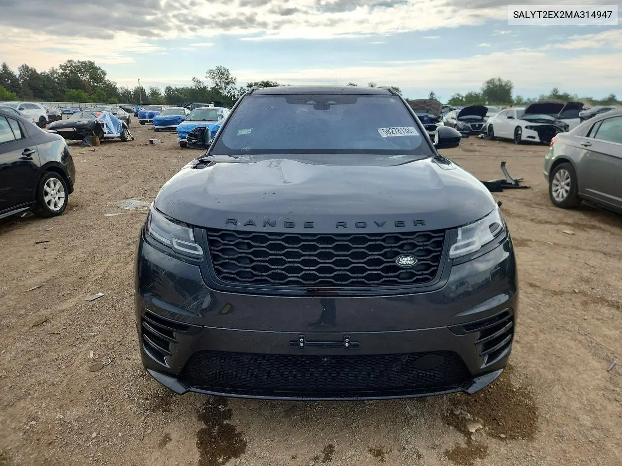 2021 Land Rover Range Rover Velar R-Dynamic S VIN: SALYT2EX2MA314947 Lot: 58278136