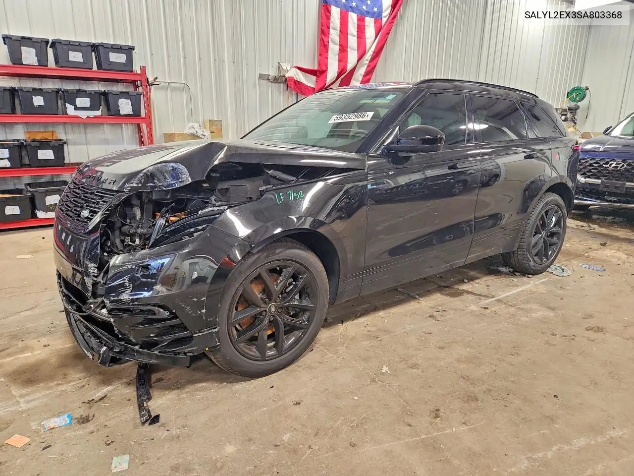 2025 Land Rover Range Rover Velar Dynamic Se VIN: SALYL2EX3SA803368 Lot: 59352986