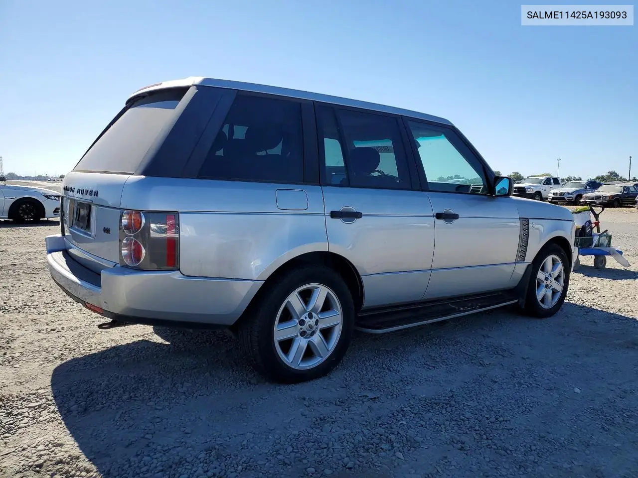 2005 Land Rover Range Rover Hse VIN: SALME11425A193093 Lot: 60702466