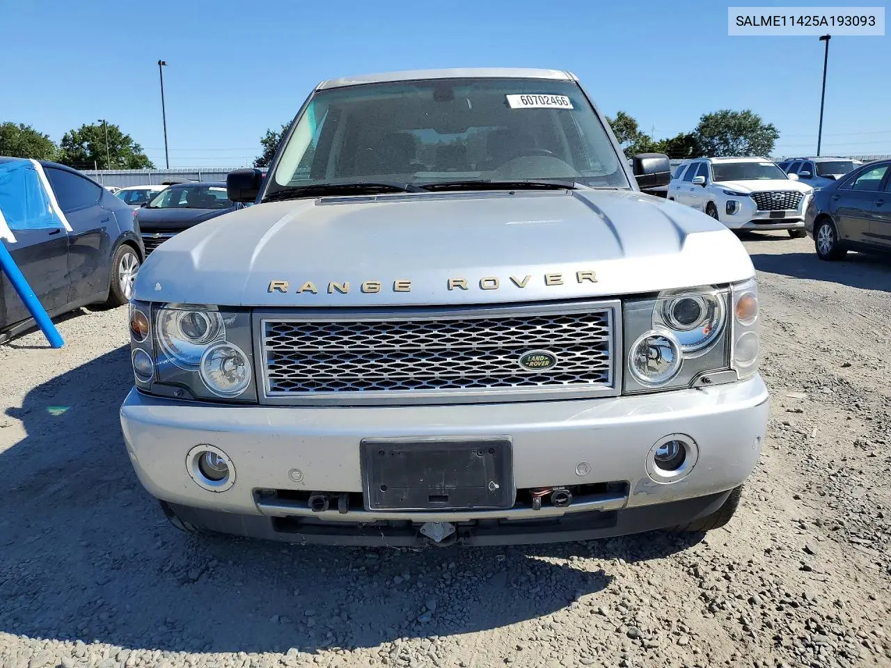 2005 Land Rover Range Rover Hse VIN: SALME11425A193093 Lot: 60702466