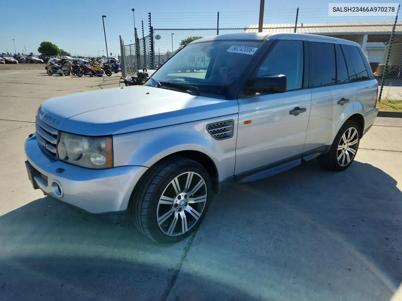2006 Land Rover Range Rover Sport Supercharged VIN: SALSH23466A970278 Lot: 56242006