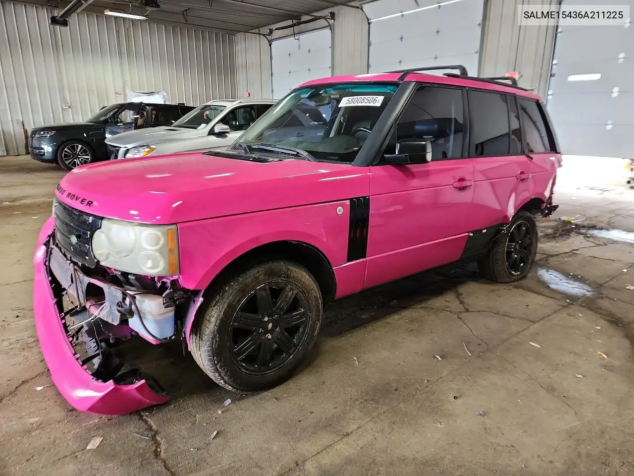 2006 Land Rover Range Rover Hse VIN: SALME15436A211225 Lot: 58008506