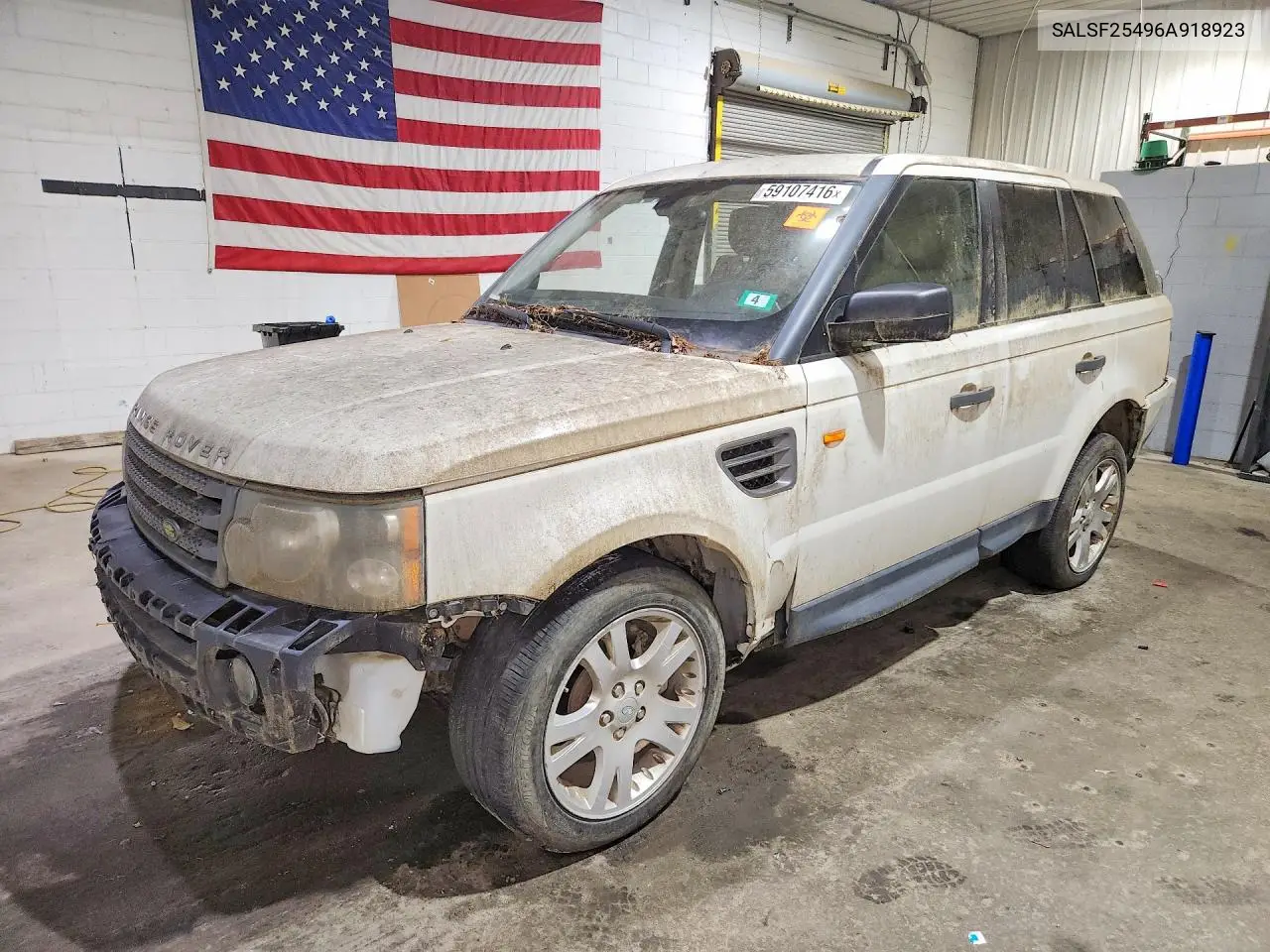 2006 Land Rover Range Rover Sport Hse VIN: SALSF25496A918923 Lot: 59107416