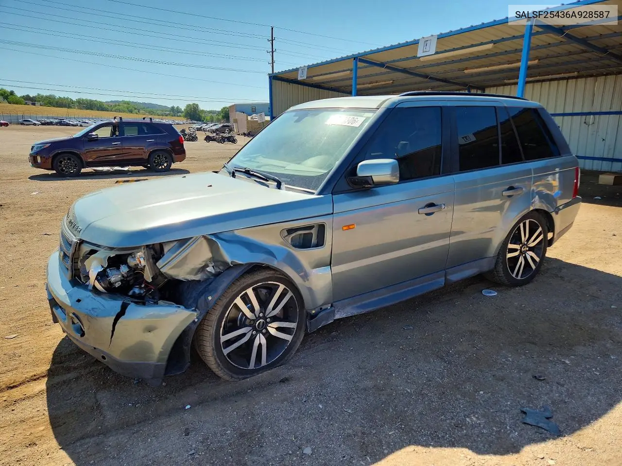 2006 Land Rover Range Rover Sport Hse VIN: SALSF25436A928587 Lot: 60553306