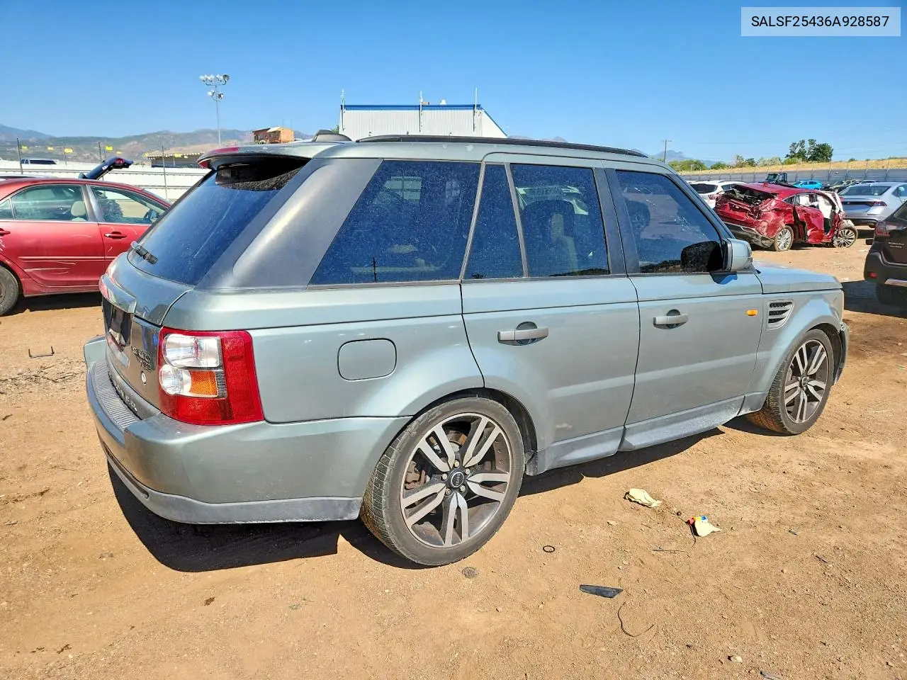 2006 Land Rover Range Rover Sport Hse VIN: SALSF25436A928587 Lot: 60553306