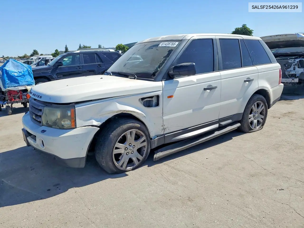 2006 Land Rover Range Rover Sport Hse VIN: SALSF25426A961239 Lot: 61438766