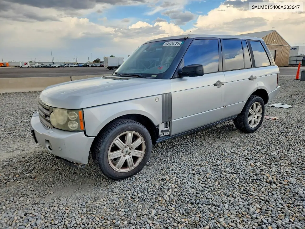 2006 Land Rover Range Rover Hse VIN: SALME15406A203647 Lot: 85620595