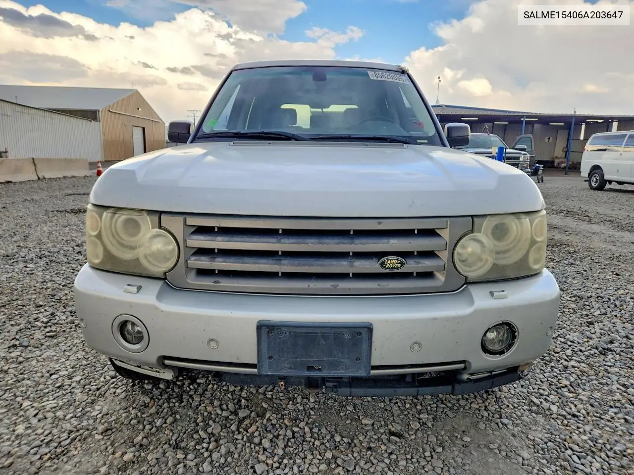2006 Land Rover Range Rover Hse VIN: SALME15406A203647 Lot: 85620595