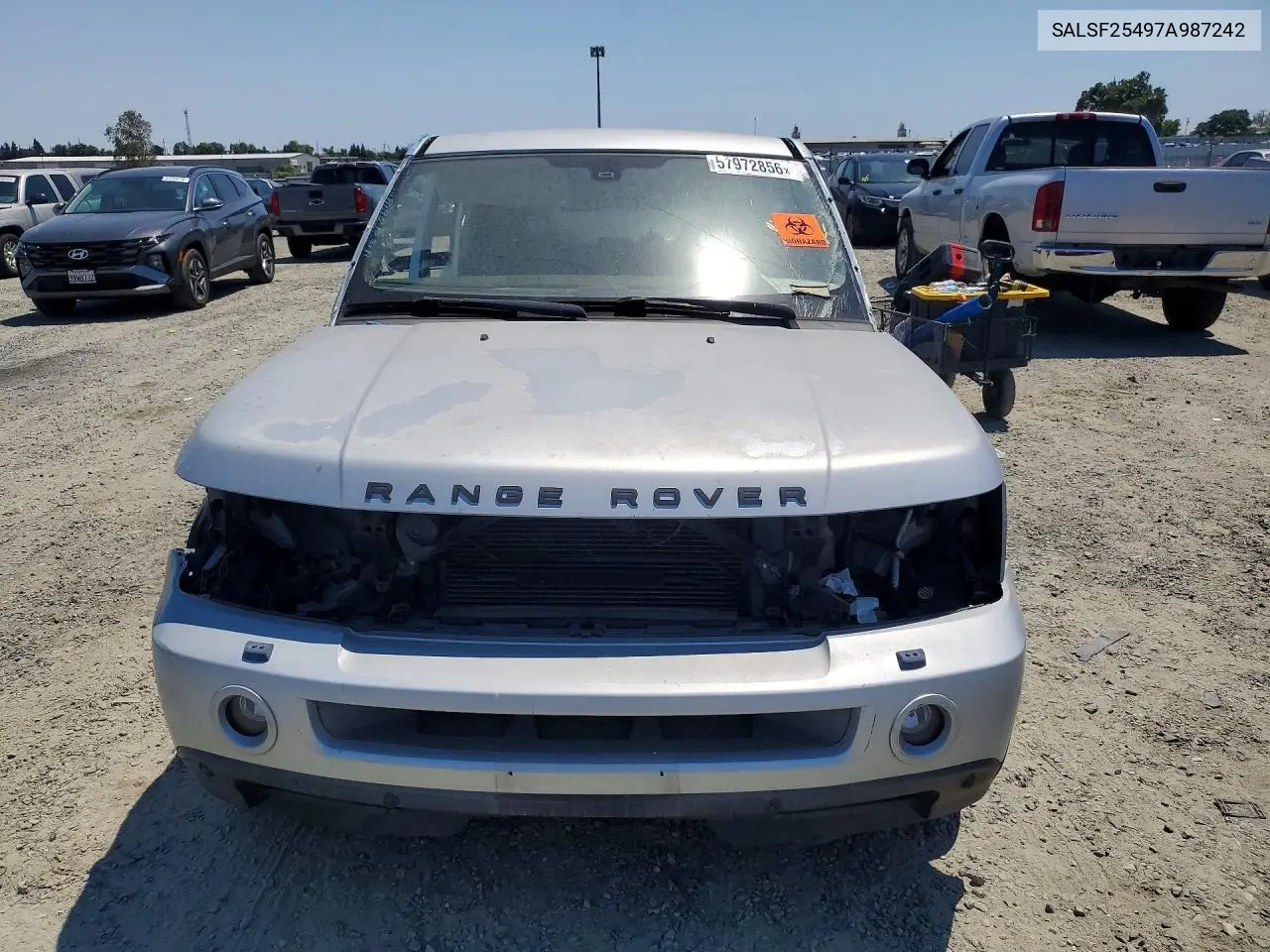 2007 Land Rover Range Rover Sport Hse VIN: SALSF25497A987242 Lot: 57972856