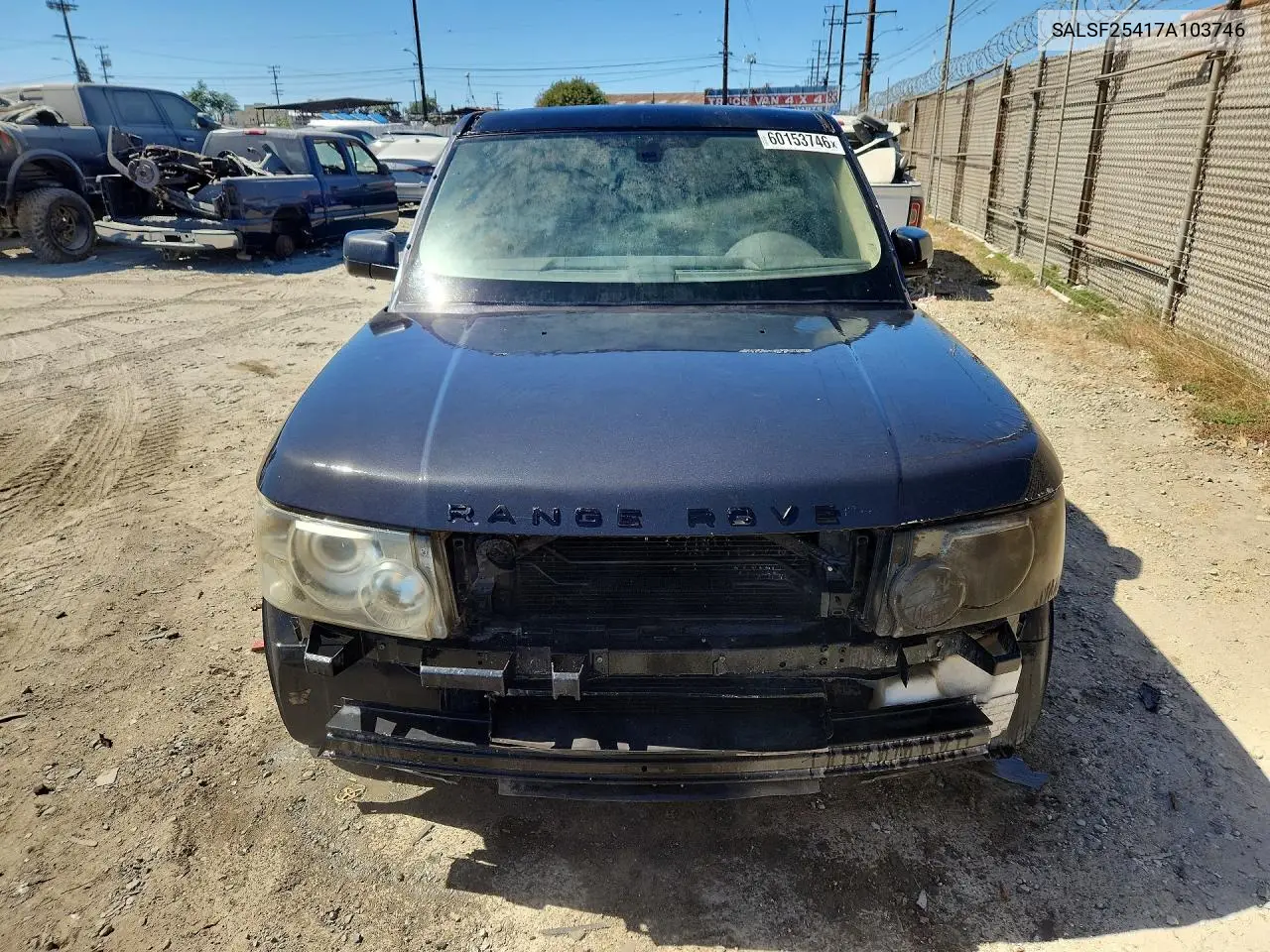 2007 Land Rover Range Rover Sport Hse VIN: SALSF25417A103746 Lot: 60153746