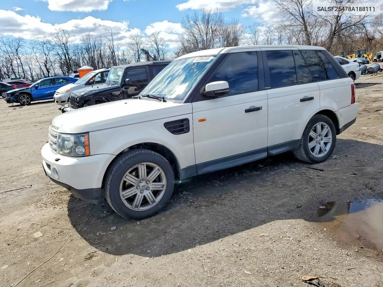 2008 Land Rover Range Rover Sport Hse VIN: SALSF25478A188111 Lot: 46396336