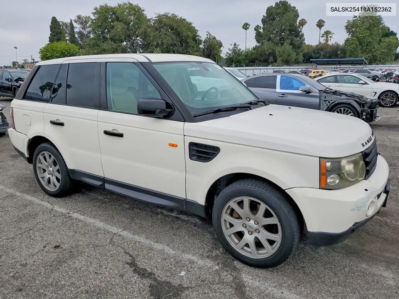 2008 Land Rover Range Rover Sport Hse VIN: SALSK25418A152362 Lot: 57967246