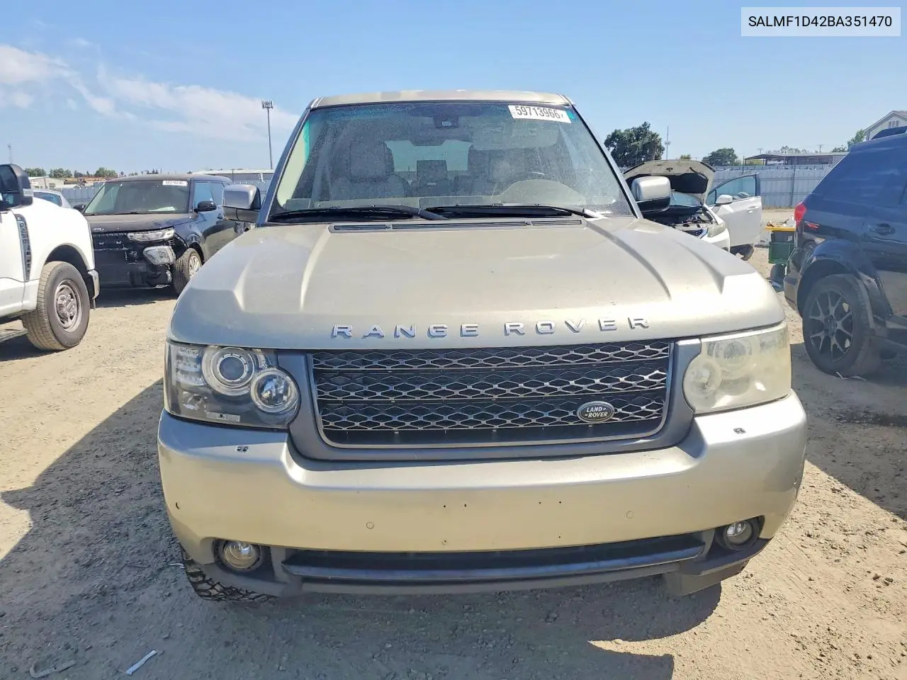 2011 Land Rover Range Rover Hse Luxury VIN: SALMF1D42BA351470 Lot: 59713966
