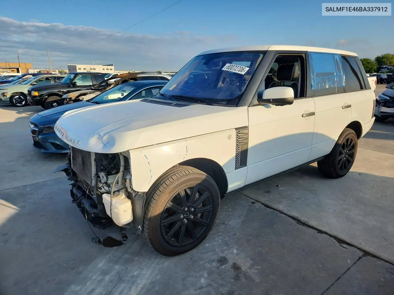 2011 Land Rover Range Rover Hse Luxury VIN: SALMF1E46BA337912 Lot: 60072706