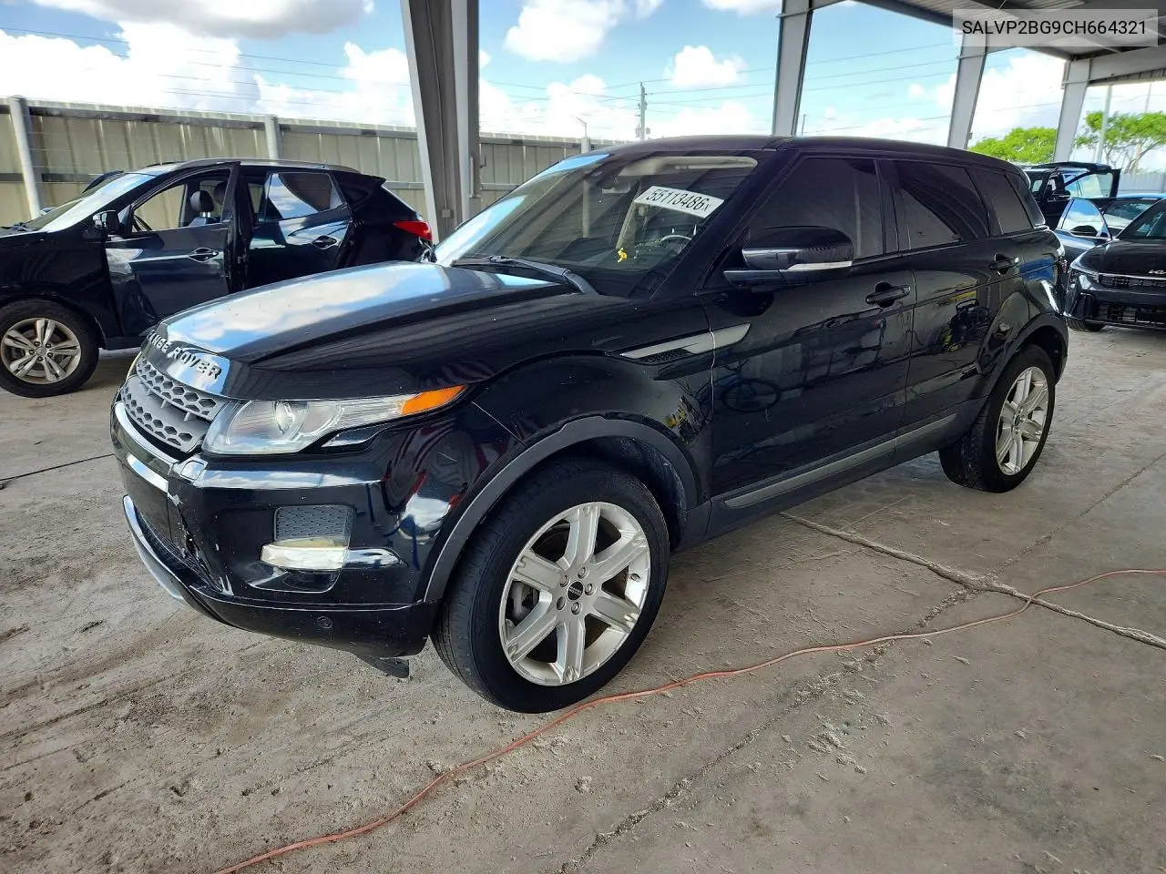 2012 Land Rover Range Rover Evoque Pure Plus VIN: SALVP2BG9CH664321 Lot: 55113486