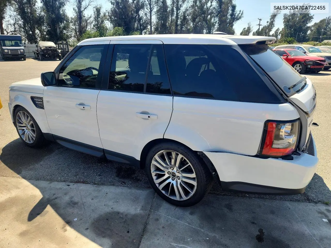 2012 Land Rover Range Rover Sport Hse Luxury VIN: SALSK2D47CA722455 Lot: 58310236