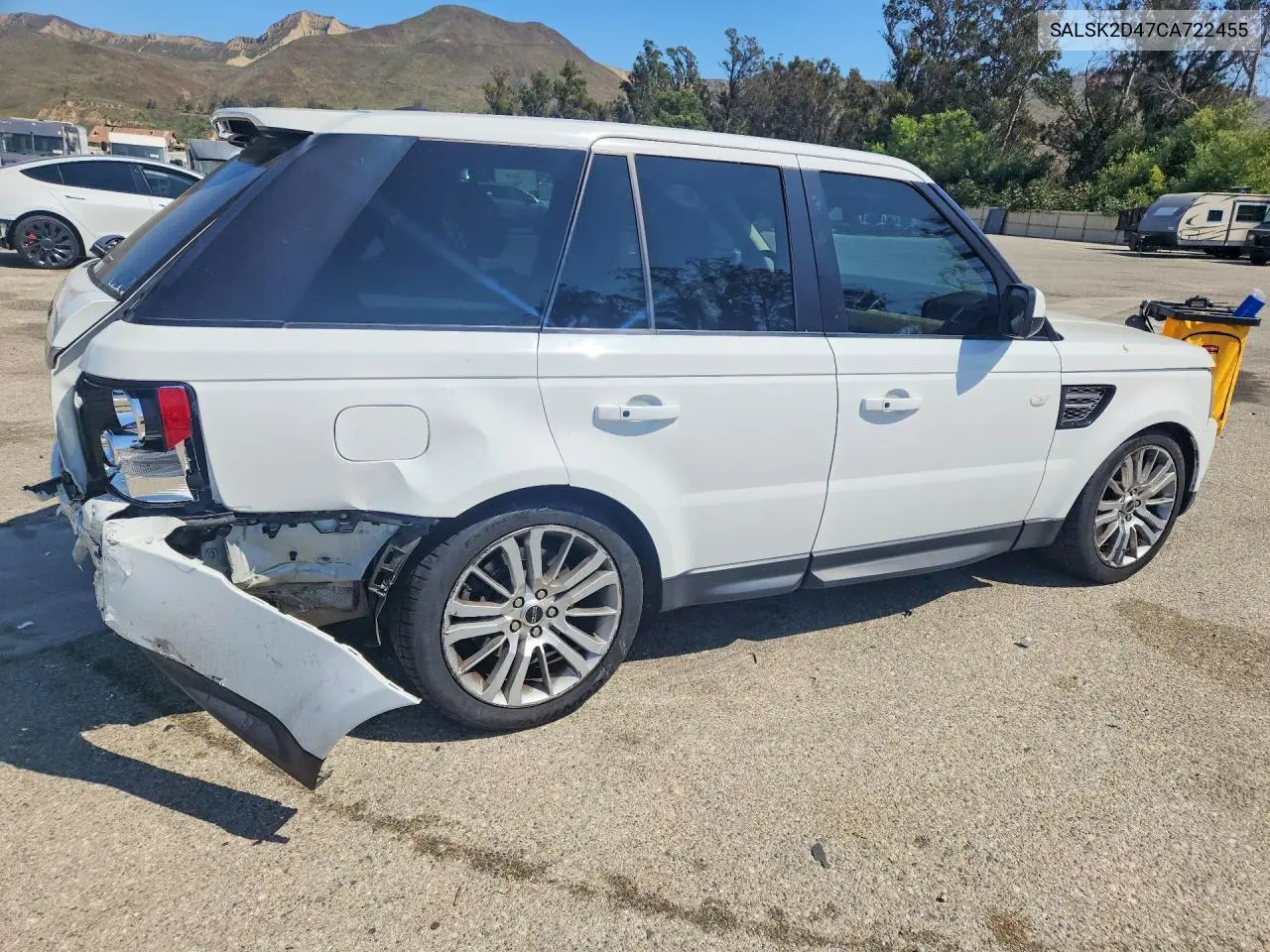 2012 Land Rover Range Rover Sport Hse Luxury VIN: SALSK2D47CA722455 Lot: 58310236