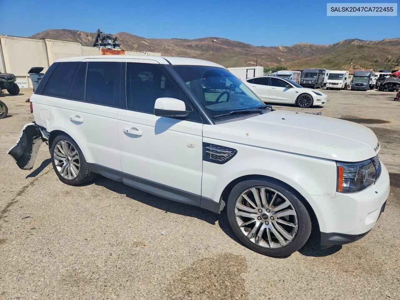 2012 Land Rover Range Rover Sport Hse Luxury VIN: SALSK2D47CA722455 Lot: 58310236