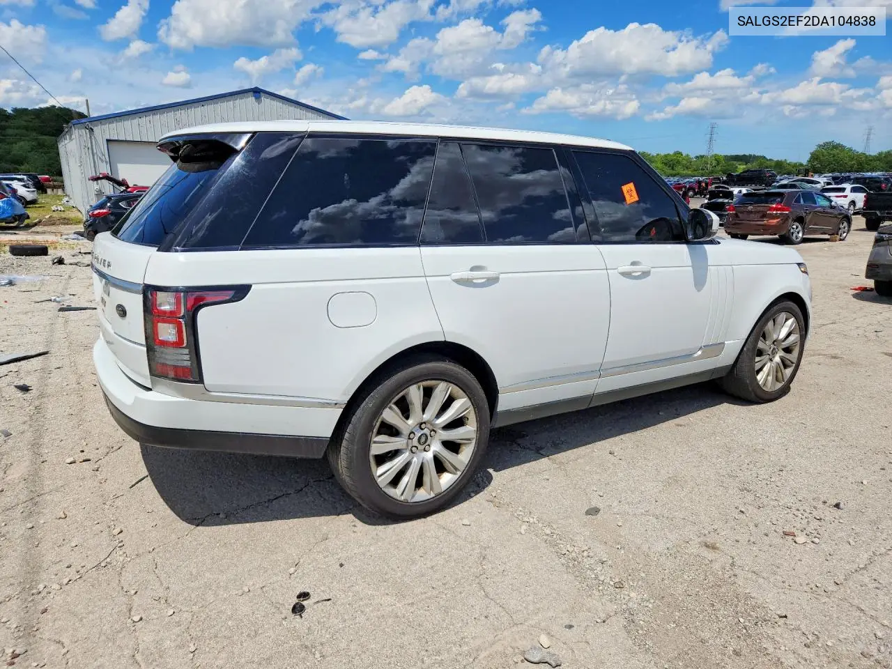 2013 Land Rover Range Rover Supercharged VIN: SALGS2EF2DA104838 Lot: 58486666