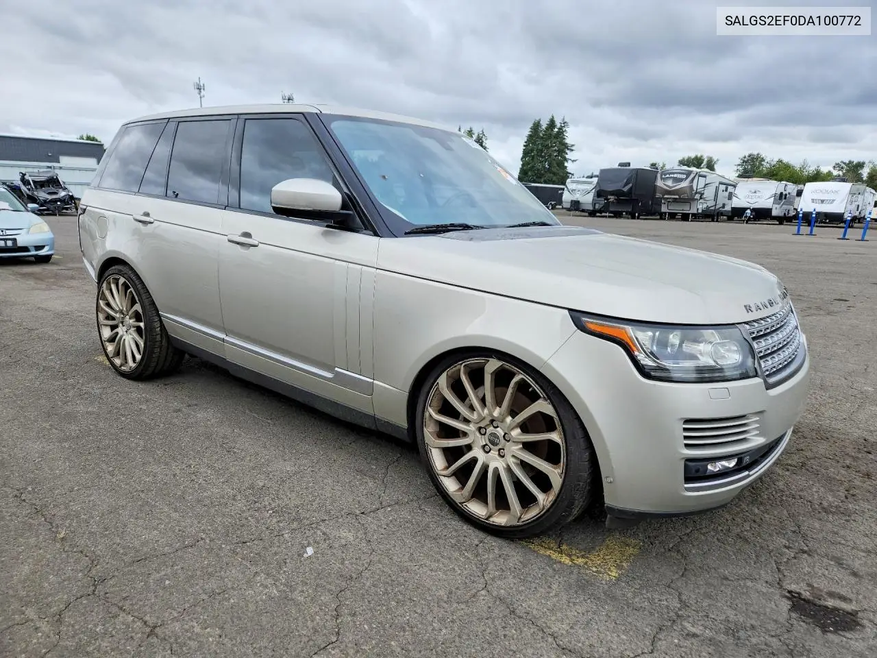 2013 Land Rover Range Rover Supercharged VIN: SALGS2EF0DA100772 Lot: 85613665