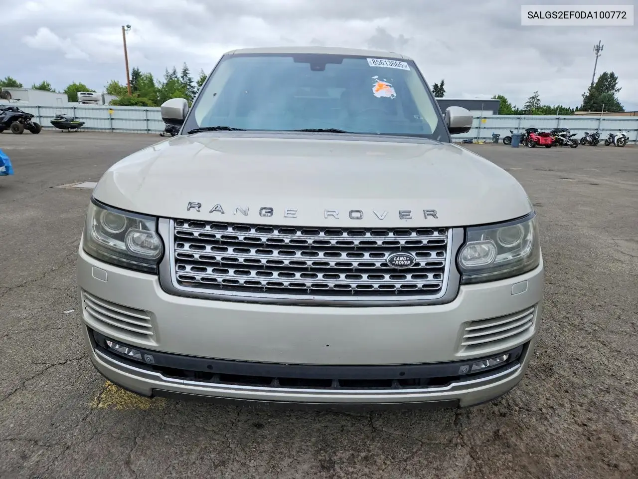 2013 Land Rover Range Rover Supercharged VIN: SALGS2EF0DA100772 Lot: 85613665