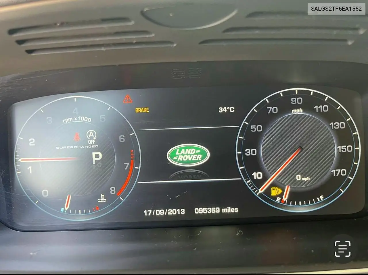 2014 Land Rover Range Rover Supercharged VIN: SALGS2TF6EA155229 Lot: 50856436