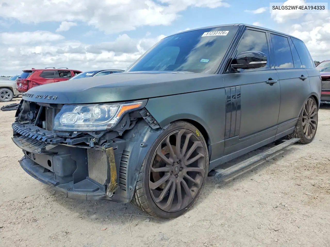 2014 Land Rover Range Rover Hse VIN: SALGS2WF4EA194333 Lot: 51233126