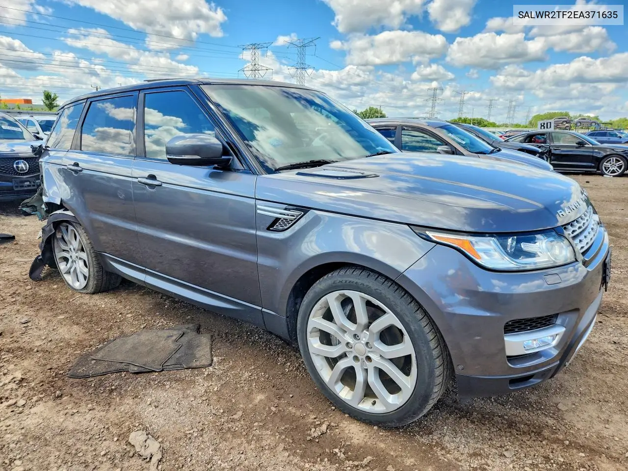 2014 Land Rover Range Rover Sport Sc VIN: SALWR2TF2EA371635 Lot: 57708406