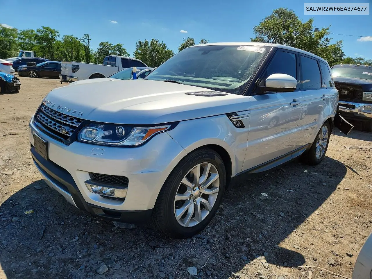 2014 Land Rover Range Rover Sport Hse VIN: SALWR2WF6EA374677 Lot: 58891056