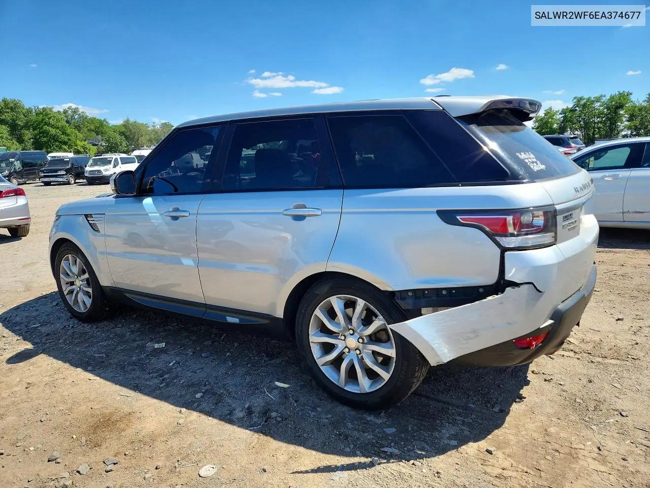 2014 Land Rover Range Rover Sport Hse VIN: SALWR2WF6EA374677 Lot: 58891056