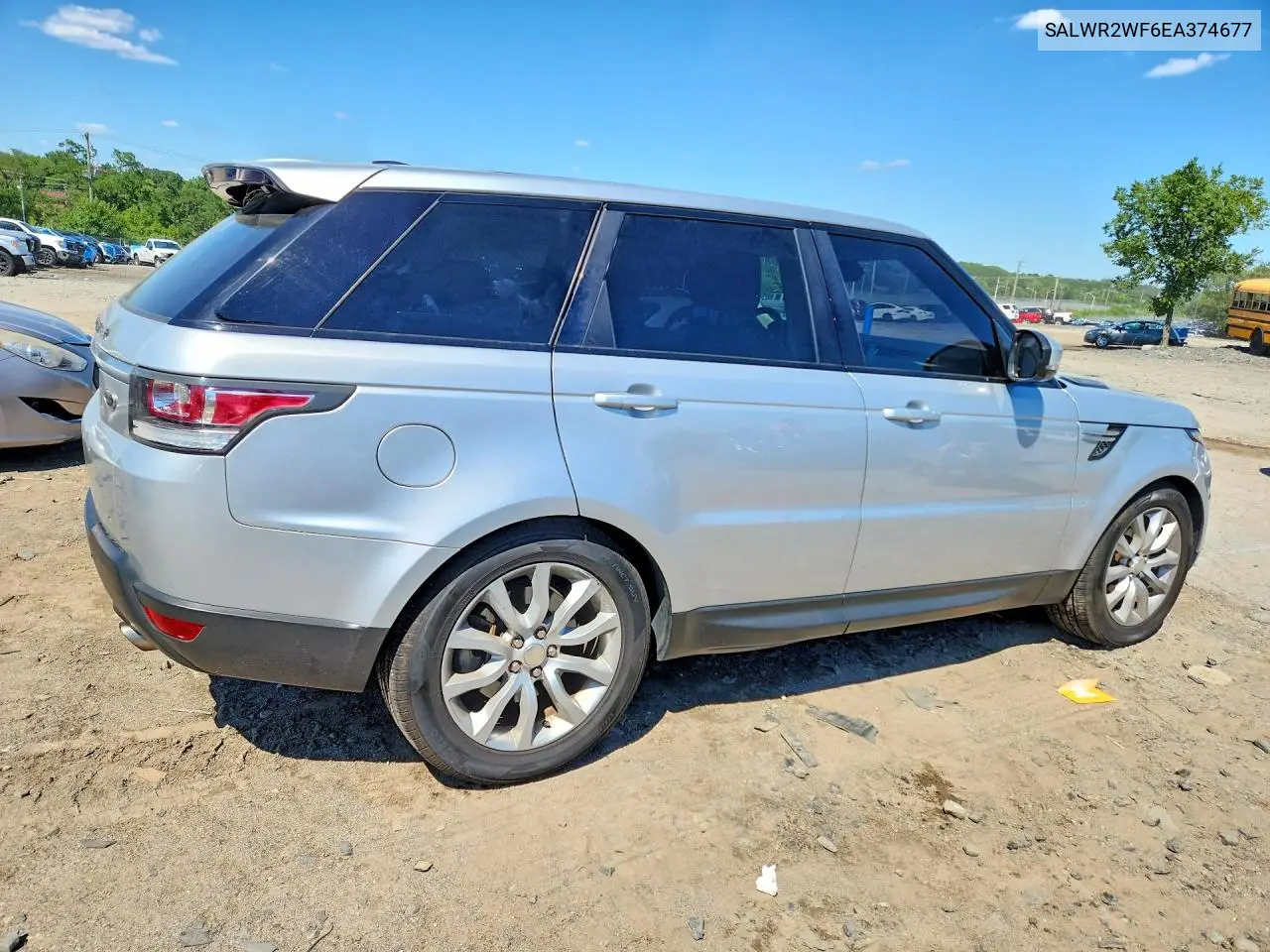 2014 Land Rover Range Rover Sport Hse VIN: SALWR2WF6EA374677 Lot: 58891056