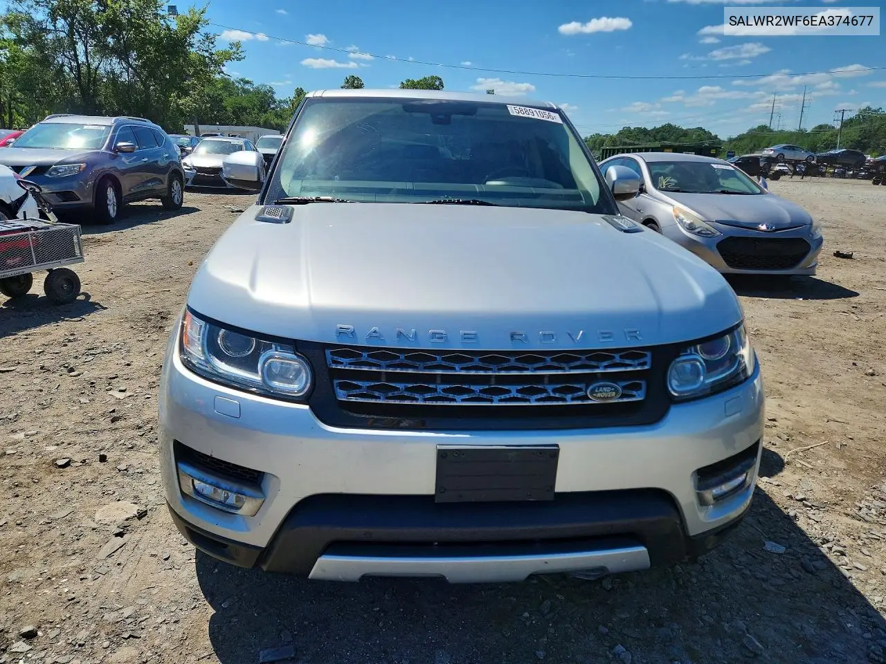 2014 Land Rover Range Rover Sport Hse VIN: SALWR2WF6EA374677 Lot: 58891056