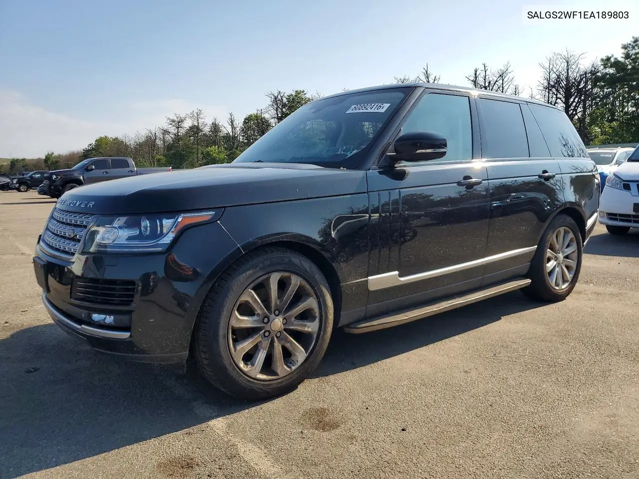 2014 Land Rover Range Rover Hse VIN: SALGS2WF1EA189803 Lot: 60892416