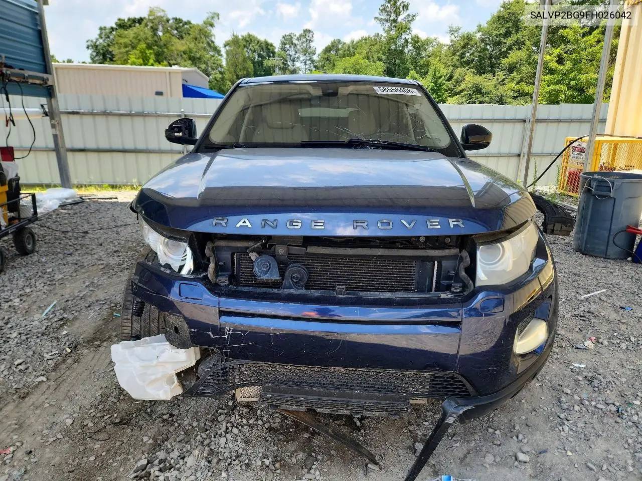 2015 Land Rover Range Rover Evoque Pure Plus VIN: SALVP2BG9FH026042 Lot: 58556406