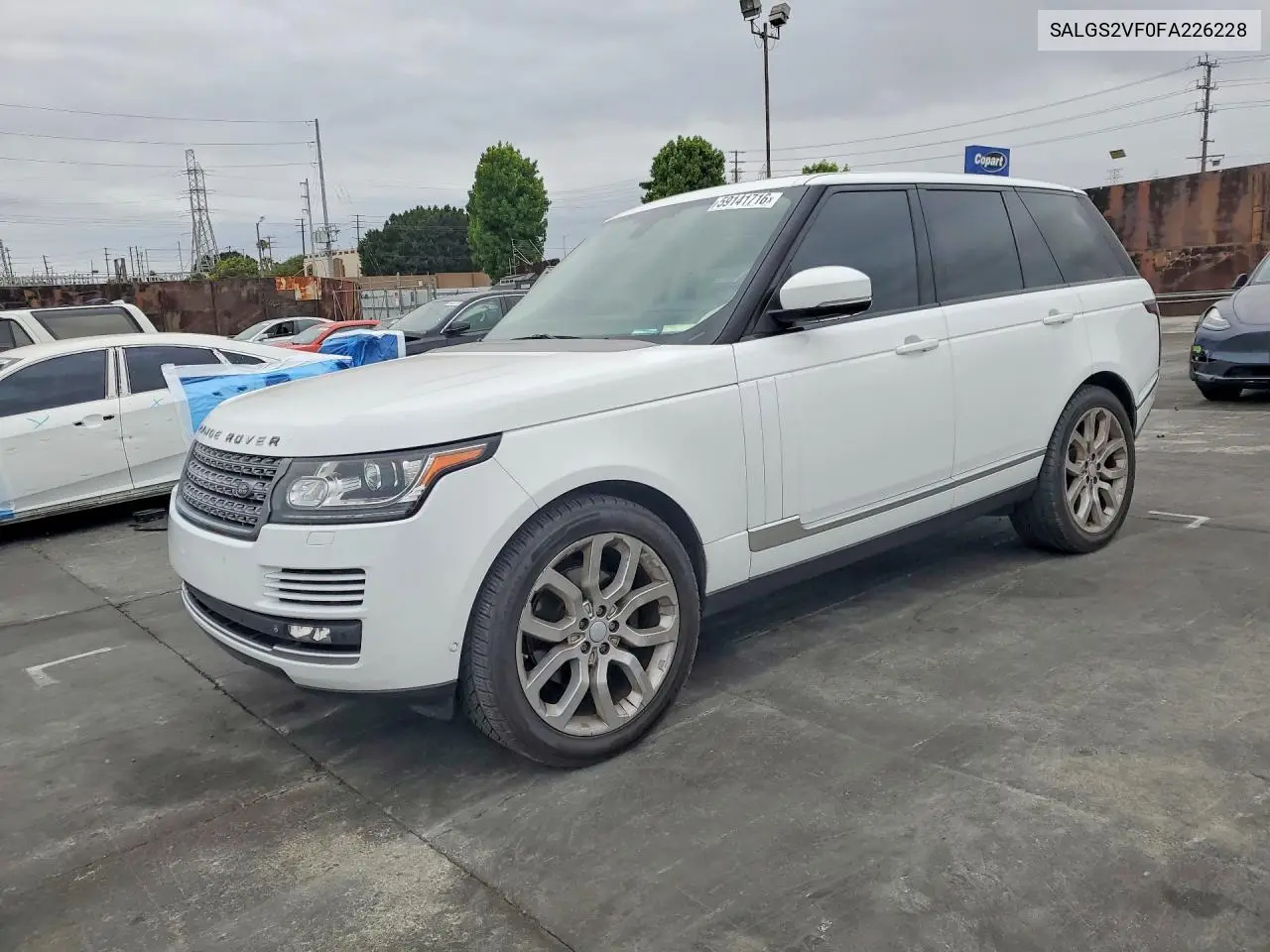 2015 Land Rover Range Rover Hse VIN: SALGS2VF0FA226228 Lot: 59141716