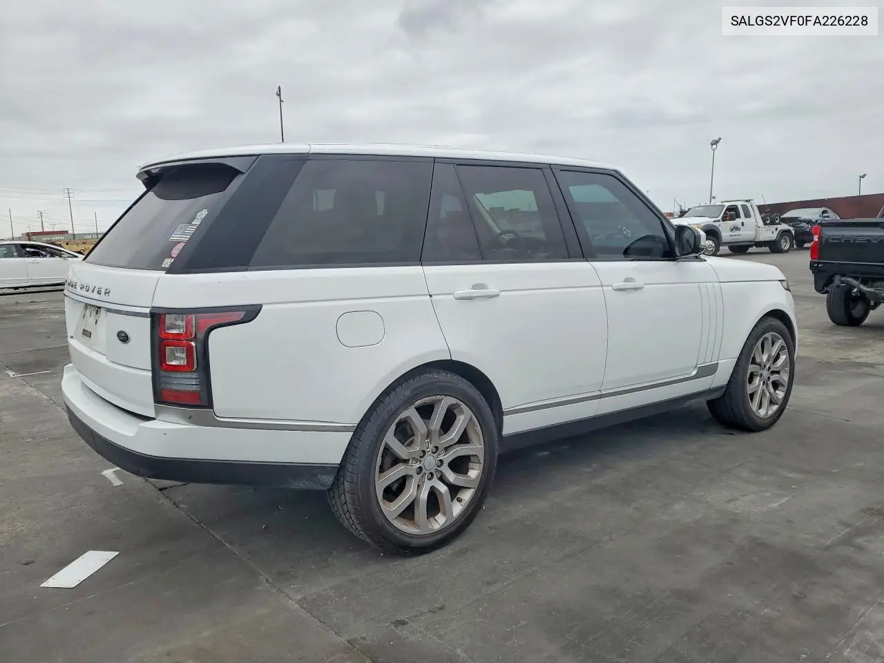 2015 Land Rover Range Rover Hse VIN: SALGS2VF0FA226228 Lot: 59141716
