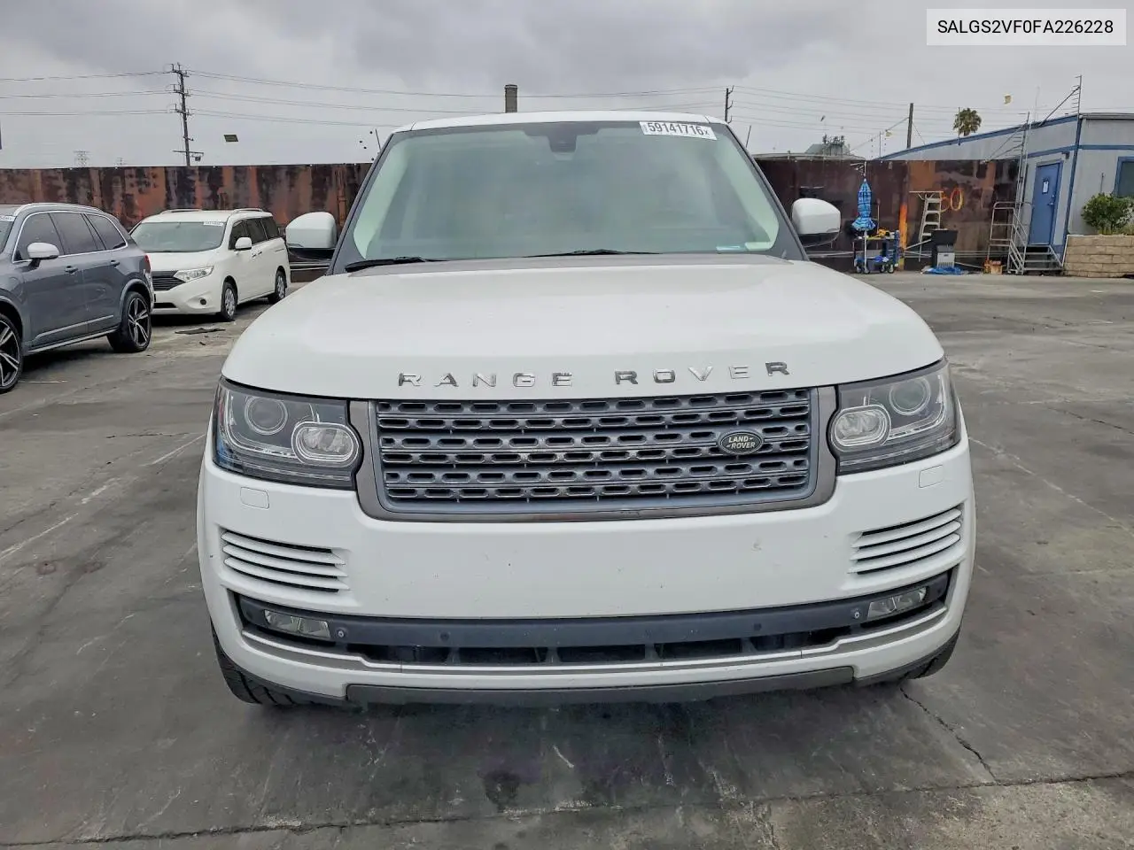2015 Land Rover Range Rover Hse VIN: SALGS2VF0FA226228 Lot: 59141716
